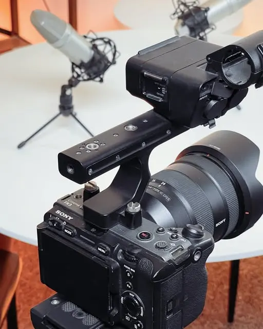 Professional Sony cinema camera at LIVE STUDIO